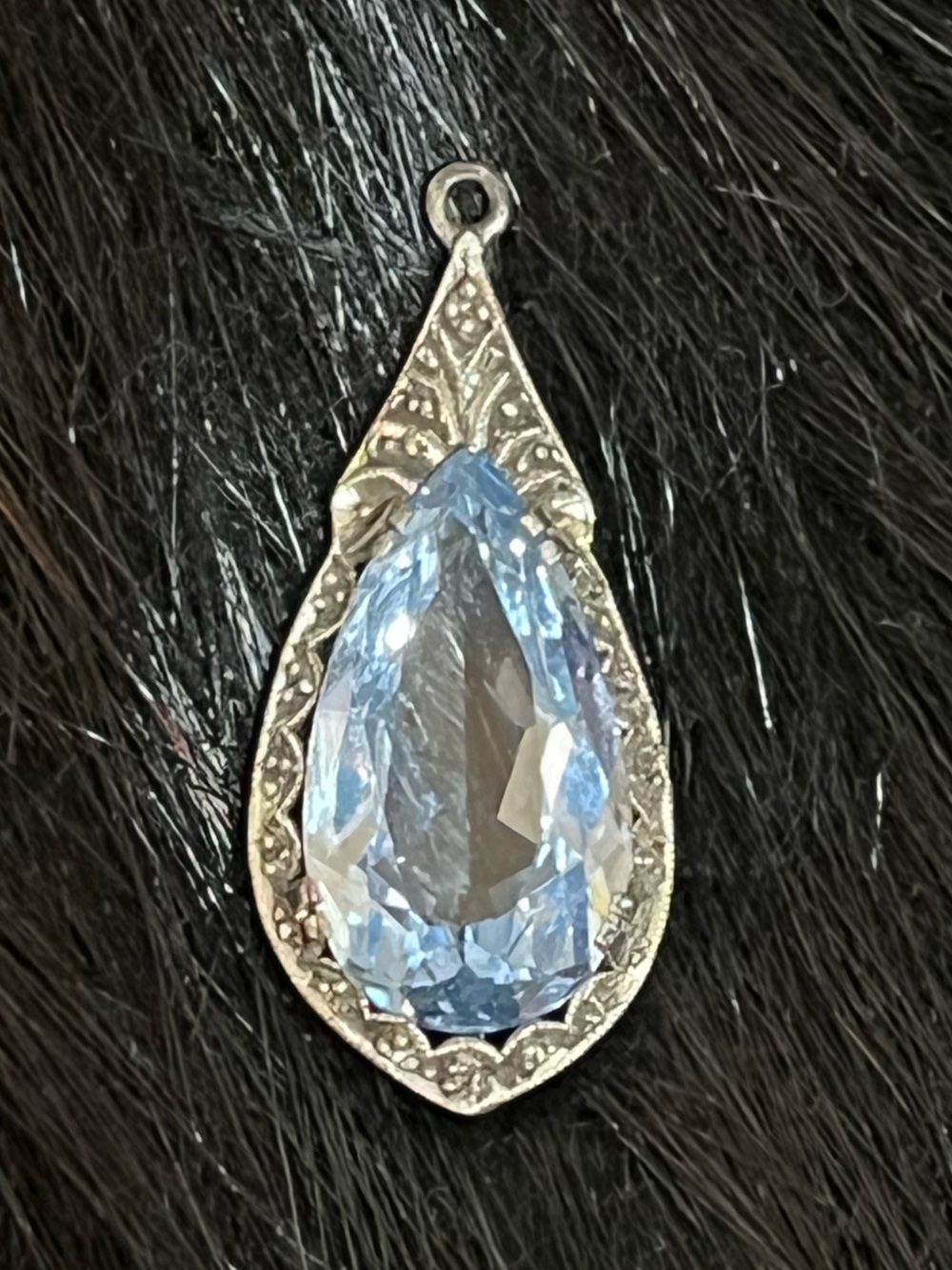 Antique 935 Blue European Pendant
